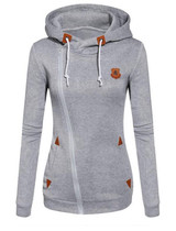 2017 Hoody Tracksuit Autumn Oblique Zip Up Coat Women Casual Print Long Sleeve Hoodies Pullover Ladies Tops Hooded Sweatshirts