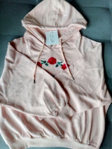 2017 hoodies women ulzzang autumn winter new korean clothes cute hoodie pocket embroidery roses harajuku kawaii sweatshirt women