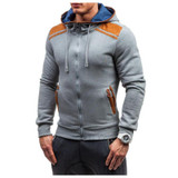 2017 Hoodies Men Sudaderas Hombre Hip Hop Mens Brand Solid hooded harness Hoodie Cardigan Sweatshirt Slim Fit Men Hoody