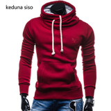 2017 Hoodies Men Sudaderas Hombre Hip Hop Mens Brand Solid Color Turtleneck Pullover Hoodie Sweatshirt Slim Fit Men Hoody