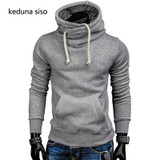 2017 Hoodies Men Sudaderas Hombre Hip Hop Mens Brand Solid Color Turtleneck Pullover Hoodie Sweatshirt Slim Fit Men Hoody