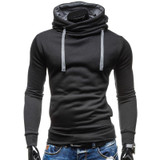 2017 Hoodies Men Sudaderas Hombre Hip Hop Mens Brand Solid Color Turtleneck Pullover Hoodie Sweatshirt Slim Fit Men Hoody