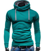 2017 Hoodies Men Sudaderas Hombre Hip Hop Mens Brand Solid Color Turtleneck Pullover Hoodie Sweatshirt Slim Fit Men Hoody