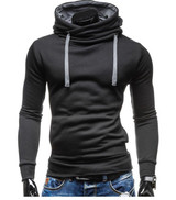 2017 Hoodies Men Sudaderas Hombre Hip Hop Mens Brand Solid Color Turtleneck Pullover Hoodie Sweatshirt Slim Fit Men Hoody