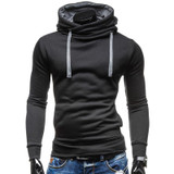 2017 Hoodies Men Sudaderas Hombre Hip Hop Mens Brand Solid Color Turtleneck Pullover Hoodie Sweatshirt Slim Fit Men Hoody