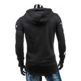2017 Hoodies Men Sudaderas Hombre Hip Hop Mens Brand Letter Hooded Zipper Hoodie Sweatshirt Slim Stitching Men Hoody size 3XL
