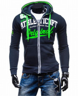 2017 Hoodies Men Sudaderas Hombre Hip Hop Mens Brand Letter Hooded Zipper Hoodie Sweatshirt Slim Fit Men Hoody XXXL