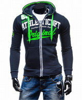 2017 Hoodies Men Sudaderas Hombre Hip Hop Mens Brand Letter Hooded Zipper Hoodie Sweatshirt Slim Fit Men Hoody XXXL