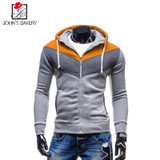 2017 Hoodies Men Sudaderas Hombre Hip Hop Mens Brand Letter Hooded Zipper Fight Color Hoodie Sweatshirt Slim Fit Men Hoody XXL