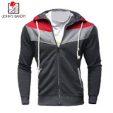 2017 Hoodies Men Sudaderas Hombre Hip Hop Mens Brand Letter Hooded Zipper Fight Color Hoodie Sweatshirt Slim Fit Men Hoody XXL