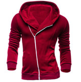2017 Hoodies Men Sudaderas Hombre Hip Hop Mens Brand Casual Male Oblique Zipper Hoodie Sweatshirt Slim Fit Men Hoody XXL AX