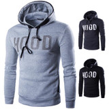 2017 Hoodies Brand Men Chest Letter Printing Sweatshirt Male Hoody Hip Hop Autumn Winter Hoodie Mens Pullover XXXL