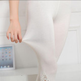 2017 Hirigin Women Pants Capris Lace Solid Color Women Ladies Casual Summer Modal Short Legging Skinny Stretch Cropped Pants