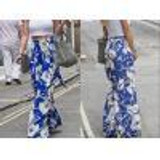 2017 Hirigin Women Fashion Casual Pants Trousers Summer Women Loose Stretch High Waist Pants Wide Leg Long Palazzo Trousers 1