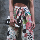 2017 Hirigin Women Fashion Casual Pants Trousers Summer Women Loose Stretch High Waist Pants Wide Leg Long Palazzo Trousers 1