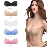 2017 Hirigin New Fashion Sexy Women Backless Self Adhesive Strapless Stick Gel Silicone Invisible Push Up Bra
