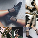 2017 Hirigin Fashion Beauty Women Sexy Girls Socks Fishnet Ankle High Short Socks Lady Mesh Lace Fish Net Short Socks Sanwood