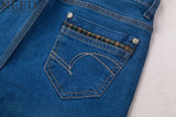 2017 High Waist Jeans Woman High Waisted Jeans Slim Skinny Jeans Womens Plus Size Stretch Straight Jeans Denim Blue Trousers