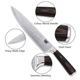 2017 High Sale Cooking Tools 8" XYJ Brand Professional Chef Knife Color Wood Handle Kitchen Knife Sharp Stainless Steel Knife