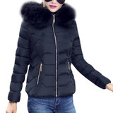 2017 high quality winter jacket coat warm women parkas imatation raccoon faux fur collar thickening overcoat female slim jackets