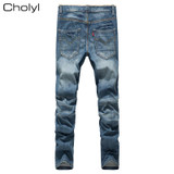 2017 high quality Retro Teenage Men Jeans Slim Straight Pants Spring and summer Casual Loose Pants CHOLYL Brand biker jeans