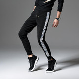 2017 High Quality Men Sportswear Pants Mens Fitness Workout Pants Skinny Sweatpants Trousers Jogger Pants Left Print Joggers