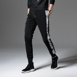 2017 High Quality Men Sportswear Pants Mens Fitness Workout Pants Skinny Sweatpants Trousers Jogger Pants Left Print Joggers