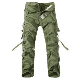 2017 High quality Men Cargo Pants Multi-pockets Baggy Pants Cotton Military Camouflage Trousers Size 28-42