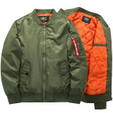 2017 High Quality Ma1 Thick Winter Army Green Military motorcycle Ma-1 Flight Jacket Pilot Air Force Men Bomber Jacket