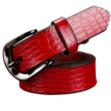 2016 New Fashion Belts for women Genuine leather belt woman High quality Designer Crocodile Cow second layer skin strap female