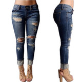 2016 New Fashion Autumn Winter Style Women Jeans Ripped Holes Harem Pants Jeans Slim Vintage Boyfriend Jeans For Women S/M/L/XL 2016 New Fashion Autumn Winter Style Women Jeans Ripped Holes Harem Pants Jeans Slim Vintage Boyfriend Jeans For Women S/M/L/XL