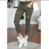 2016 New Fashion Ankle-Length Pants Solid Color Hollow Out pantalon femme Pants Women Sweatpants Cargo Jogger Pants