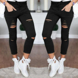 2016 New Fashion Ankle-Length Pants Solid Color Hollow Out pantalon femme Pants Women Sweatpants Cargo Jogger Pants