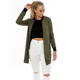 2016 New Fall Women Coat Long Sleeve Casual Outerwear Solid Zipper Female Basic Coats Long Trench Coat Casacos Femininos