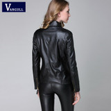 2016 New Elegant Autumn Winter Leather Jacket Women's Short Black RED PU Leather Coat Ladies Slim Motorcycle Jaqueta Couro
