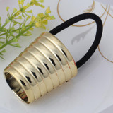 2016 New Design Headwear Ladies Ponytail Holder Rubber Headbands punk rock hair accessories Buckle Rope Women Elastic Hair Bands