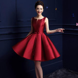 2016 new design A-line short dresses V-opening back cocktail party lace-up dress veatidos de festa Hot sale free shipping