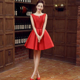 2016 new design A-line short dresses V-opening back cocktail party lace-up dress veatidos de festa Hot sale free shipping
