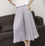 2016 new Culottes women summer fashion Pleated chiffon trousers pants loose wide leg pants casual pants BL1456