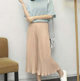 2016 new Culottes women summer fashion Pleated chiffon trousers pants loose wide leg pants casual pants BL1456