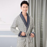 2016 NEW Cotton Nightwear for men Spring and autumn Long Sleeve Sleep Gown Men Lounge Robes Plus size 3XL