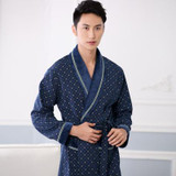 2016 NEW Cotton Nightwear for men Spring and autumn Long Sleeve Sleep Gown Men Lounge Robes Plus size 3XL