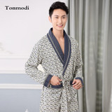 2016 NEW Cotton Nightwear for men Spring and autumn Long Sleeve Sleep Gown Men Lounge Robes Plus size 3XL