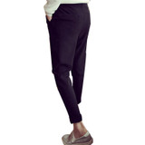 2016 New Casual Summer Harem Pants Women Trousers Elastic Waist Loose Female Black White