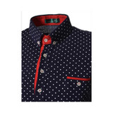 2016 New Brands Mens Dot Long Sleeve POLO Shirts Brands  Long Sleeve Camisas Polo Stand Collar Male Polo Shirt Size 3XL. KJHBA