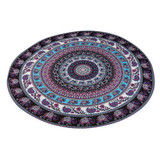 2016 New Brand High Quality Purple Elephant Round Beach Pool Home Shower Towel Blanket Table Chiffon Cloth Mat Nov 2