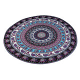 2016 New Brand High Quality Purple Elephant Round Beach Pool Home Shower Towel Blanket Table Chiffon Cloth Mat Nov 2