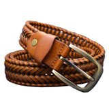 2016 New Braided Belt Man Fashion Mens belts luxury genuine leather Good Cow second layer skin straps men for Jeans girdle Male