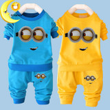 2016 New baby boy clothes sets cartoon casual kids minions suits infant girl children clothing set 2pcs T shirt+pants 2016 New baby boy clothes sets cartoon casual kids minions suits infant girl children clothing set 2pcs T shirt+pants