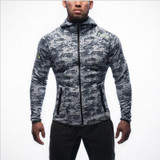 2016 Fitness Men Hoodies Brand Clothing Men Hoody Zipper Casual Sweatshirt Muscle Men's Slim Fit Hooded Jackets